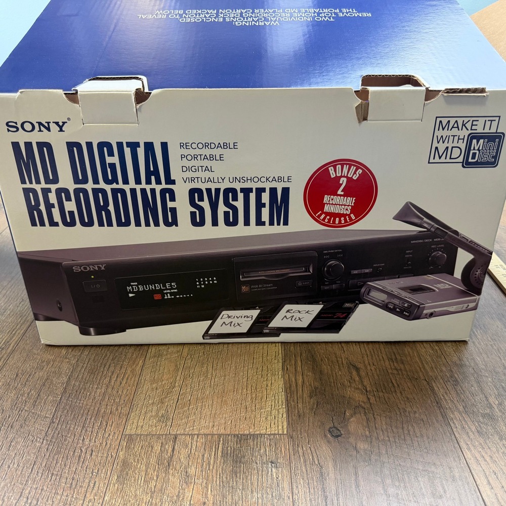 Sony MD Digital Recording System MDS-JE320 MZ-E40 Bundle Open Box Never Used